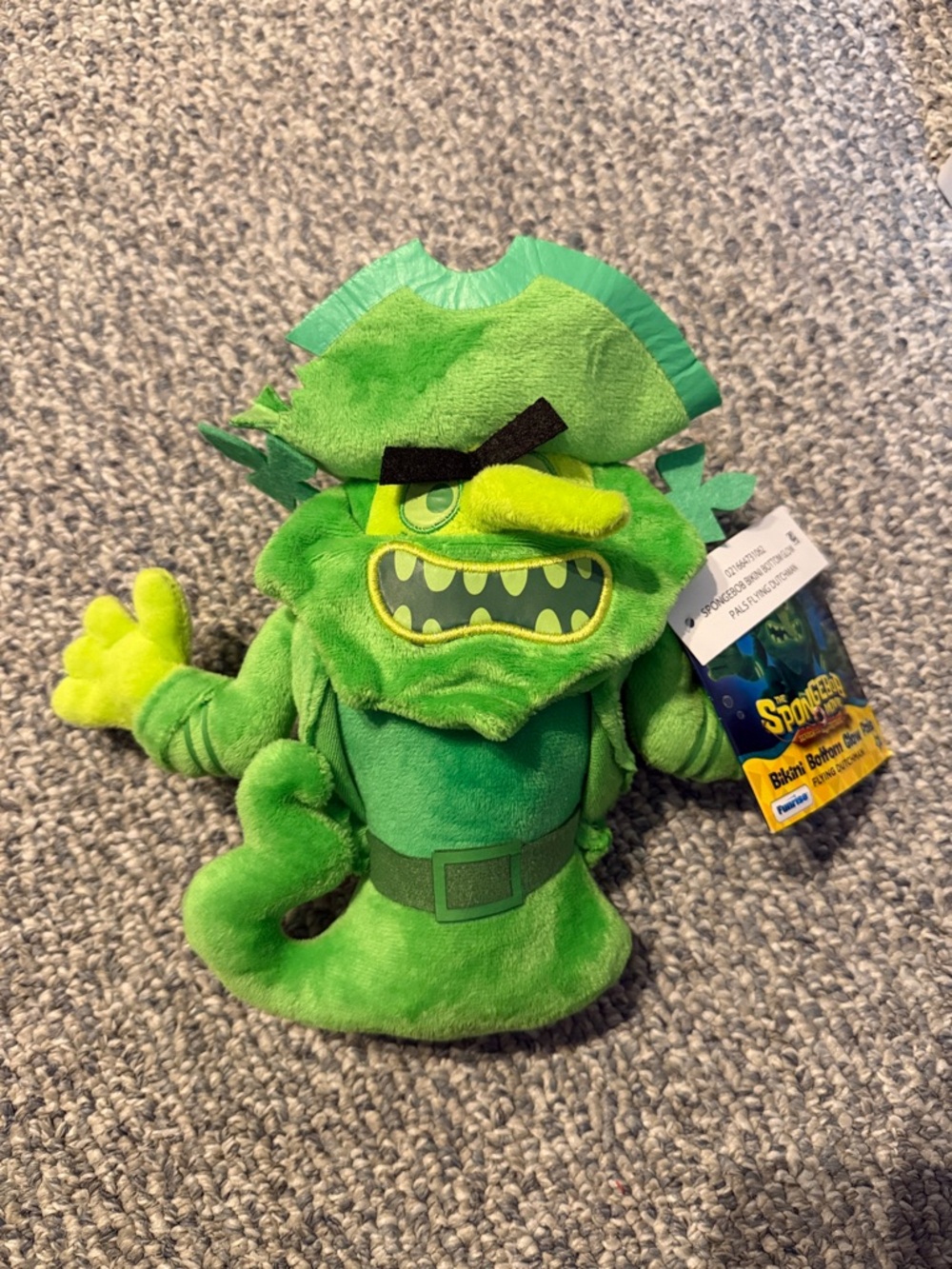 Nickelodeon SpongeBob Flying Dutchman Plush in Bright Green